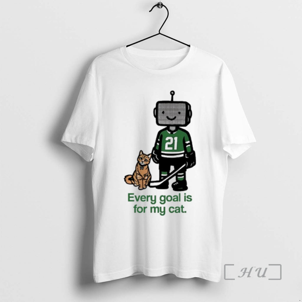 Officials Dallas Stars Jason Robertson Every Goal Is For My Cat Premium T Shirts Sweater Hoodie, Sweatshirt | PopFlextees.com