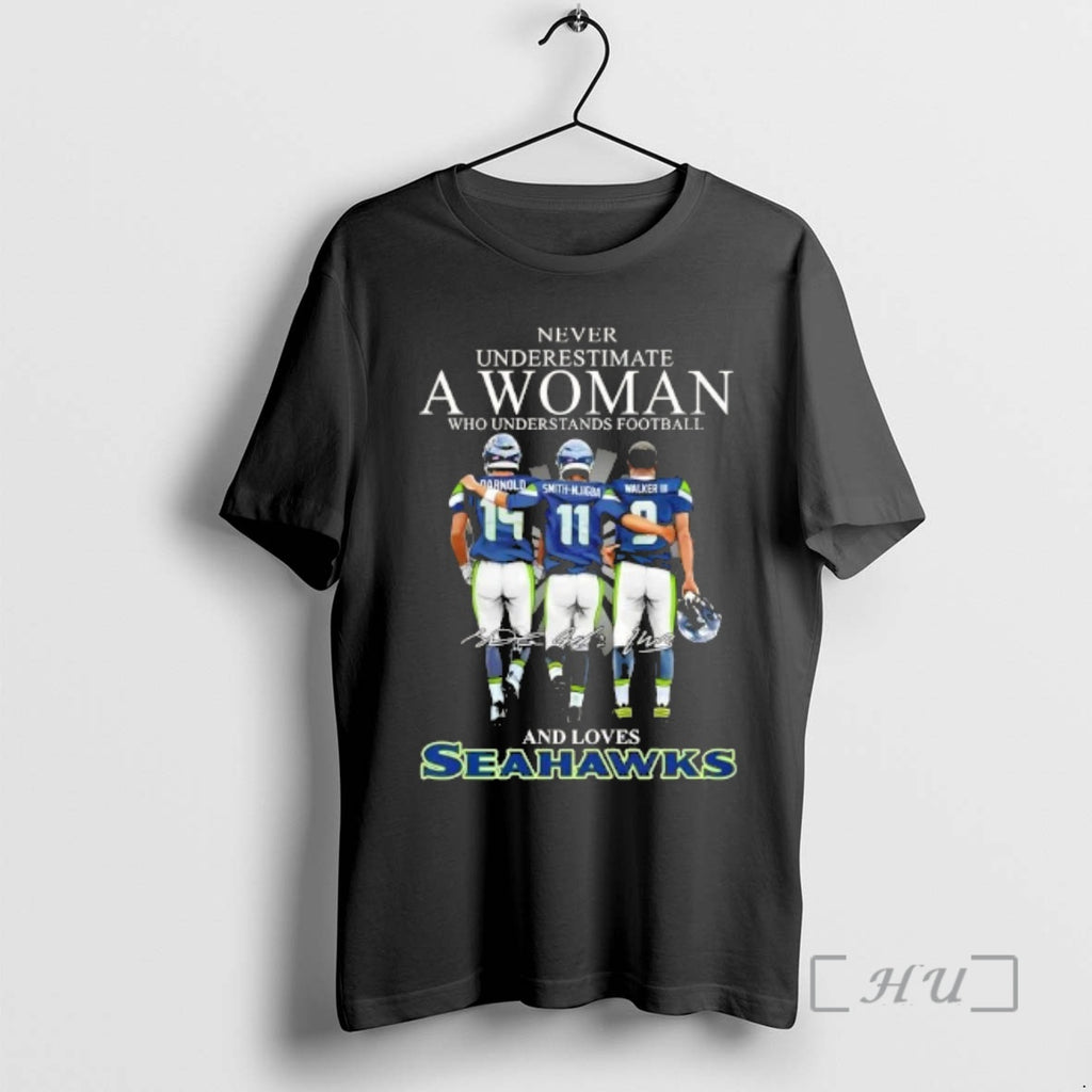 Officials Darnold Smith Njigba Walker Iii Never Underestimate A Woman Who Understands Football And Loves T-Shirts,...