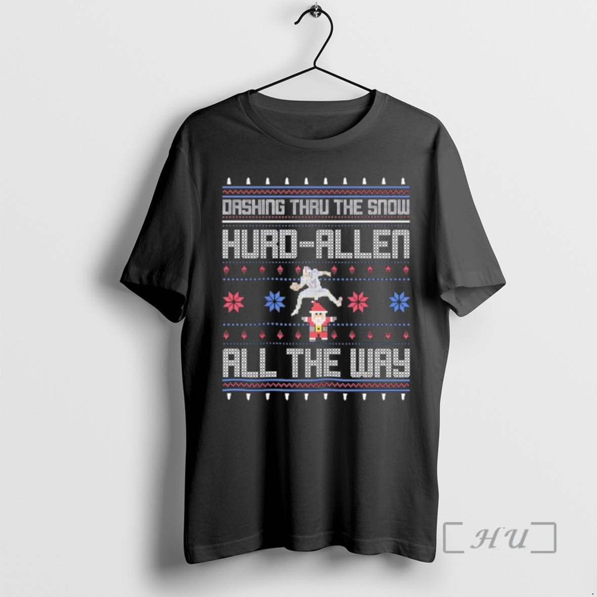 Officials Dashing Thru The Snow Hurd Allen All The Way Ugly Christmas Premium T Shirts Hoodie, Sweatshirt | PopFlextees.com