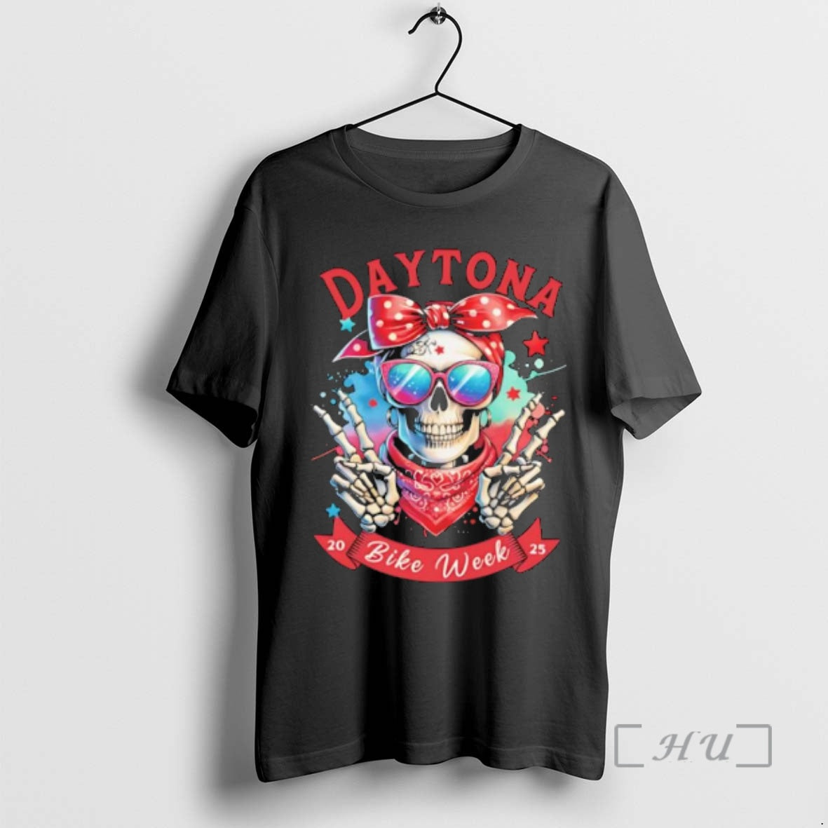 Officials Daytona Bike Week 2025 Hipster Skull T-Shirts, Hoodie, Sweatshirt | PopFlextees.com