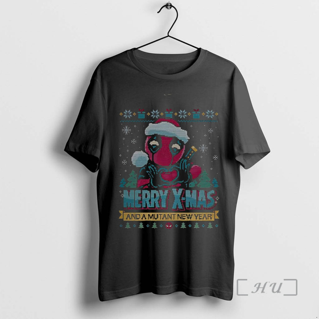 Officials Deadpool Merry Xmas And A Mutant New Year Ugly Christmas Premium T Shirts Sweater Hoodie, Sweatshirt
