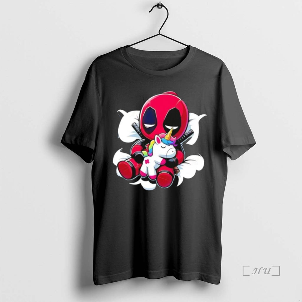 Officials Deadpool Hug The Unicorn Cartoon T-Shirts, Hoodie, Sweatshirt | PopFlextees.com