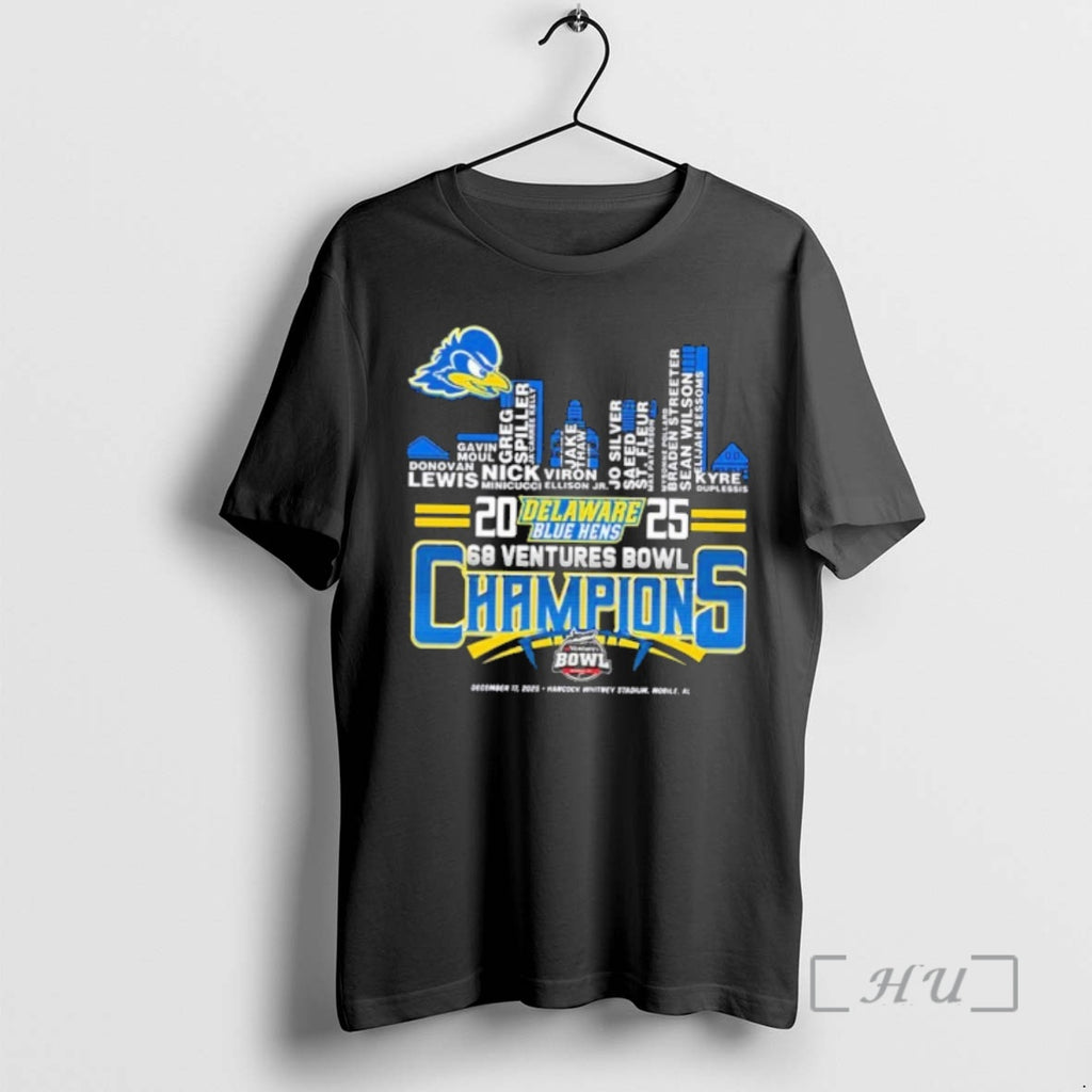 Officials Delaware Blue Hens 2025 Bowl Champions T-Shirts, Hoodie, Sweatshirt | PopFlextees.com