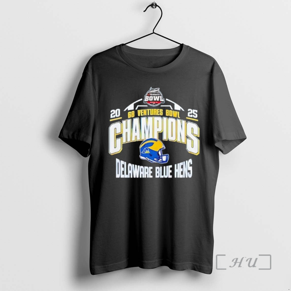 Officials Delaware Blue Hens 68 Ventures Bowl Champions 2025 Helmet T-Shirts, Hoodie, Sweatshirt | PopFlextees.com
