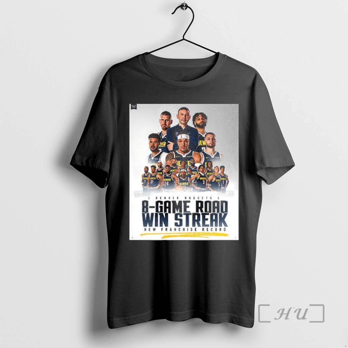 Officials Denver Nuggets 8 Game Road Win Streak T-Shirts, Hoodie, Sweatshirt | PopFlextees.com
