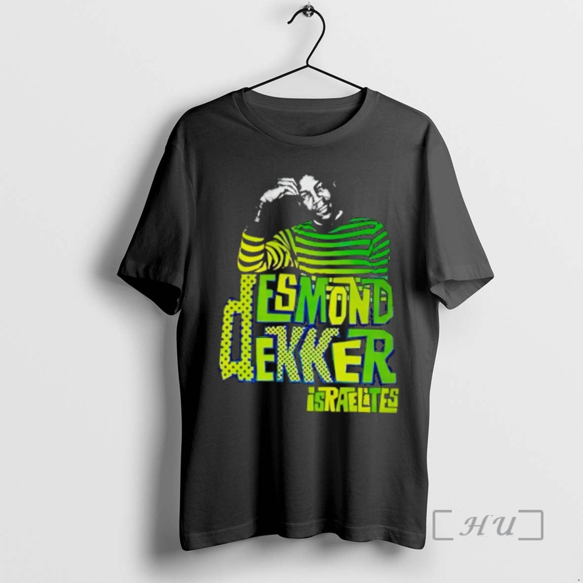 Officials Desmond Dekker Israelites Portrait Green And Yellow Striped T-Shirts, Hoodie, Sweatshirt | PopFlextees.com
