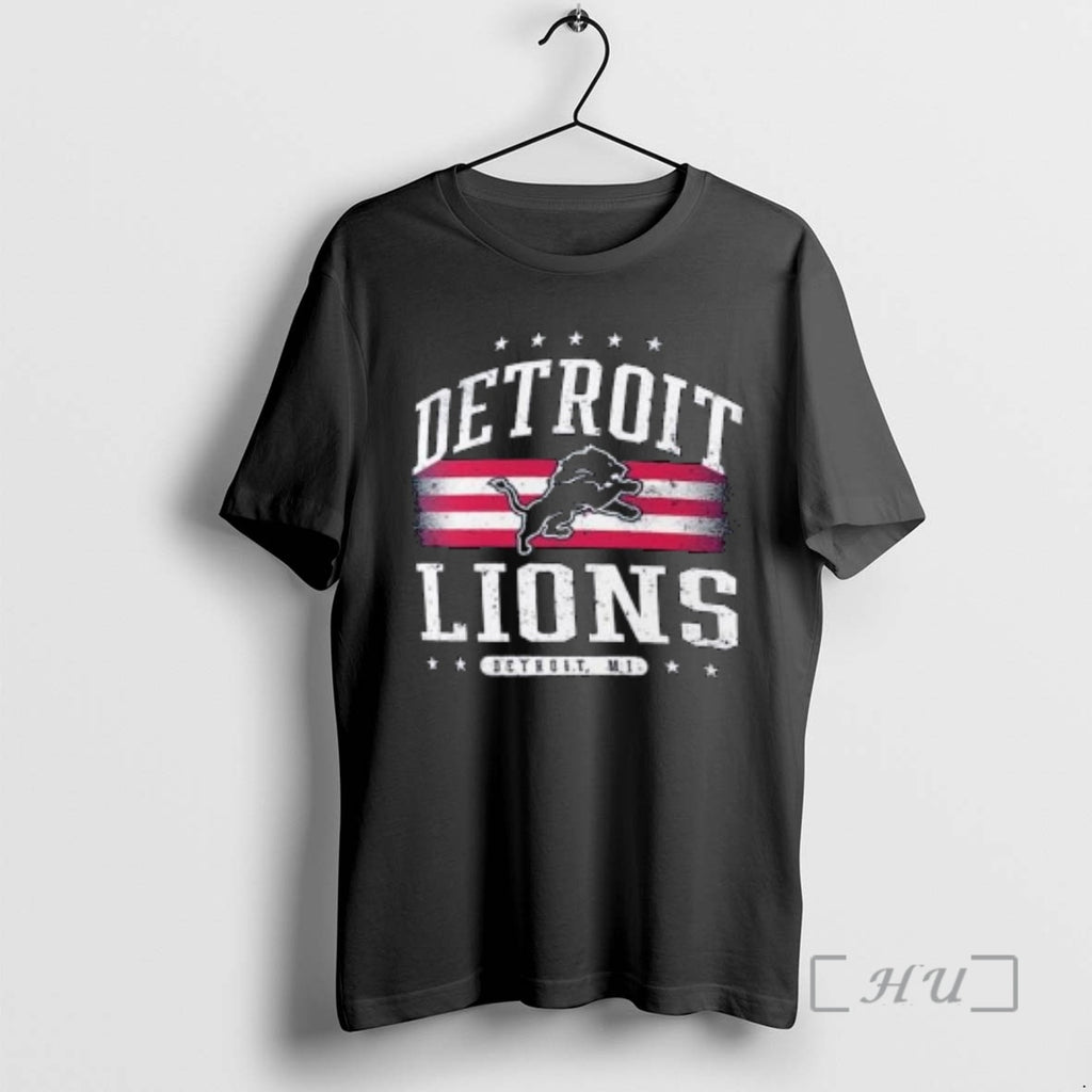 Officials Detroit Lions Americana Team Circle Black T-Shirts, Hoodie, Sweatshirt | PopFlextees.com