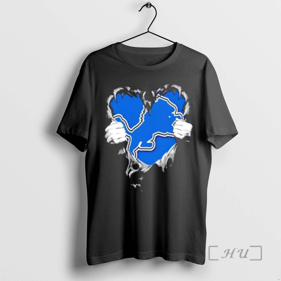 Officials Detroit Lions Rip The Chest Forever In My Heart T-Shirts, Hoodie, Sweatshirt | PopFlextees.com