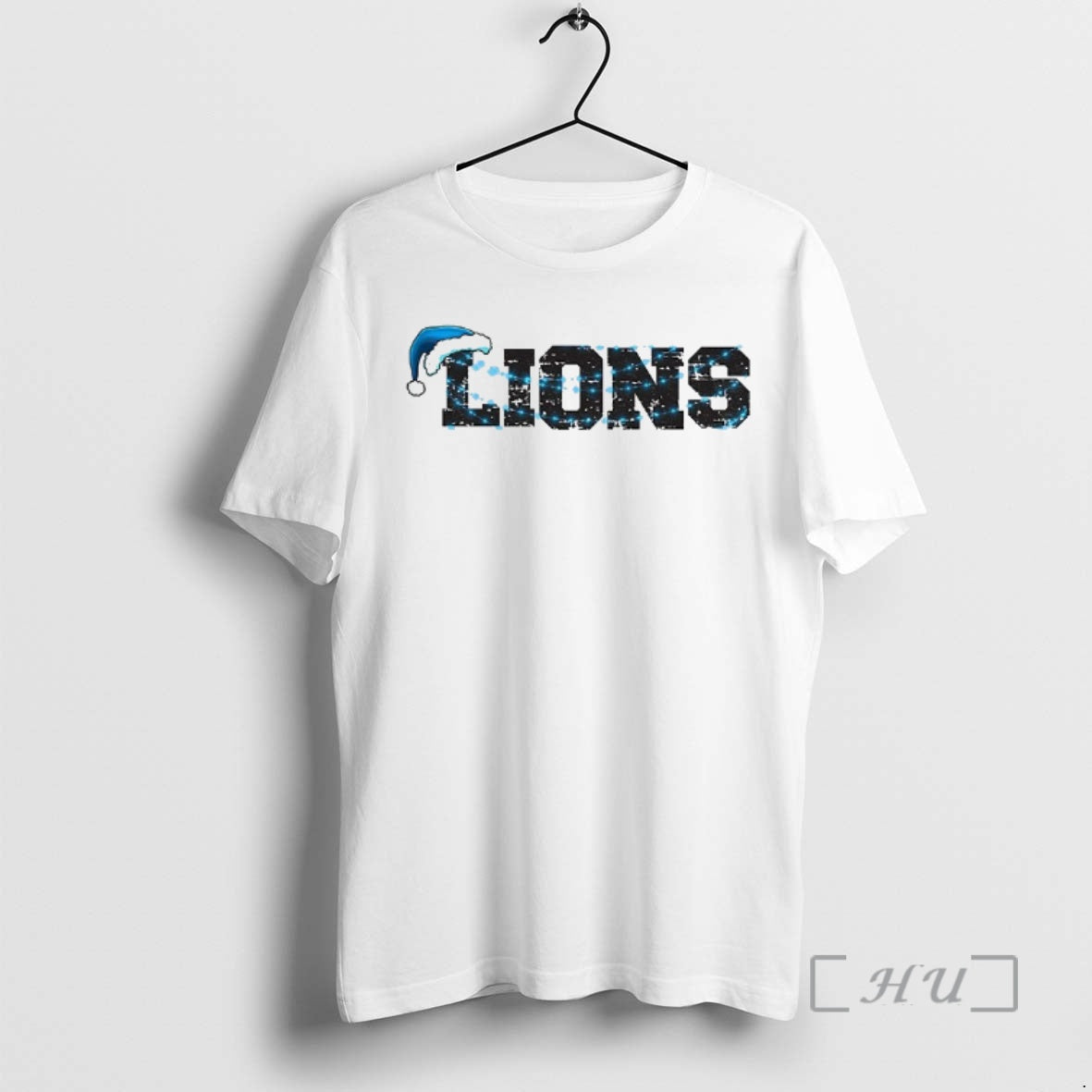 Officials Detroit Lions Blue Lights Santa Hat Merry Christmas T-Shirts, Hoodie, Sweatshirt | PopFlextees.com