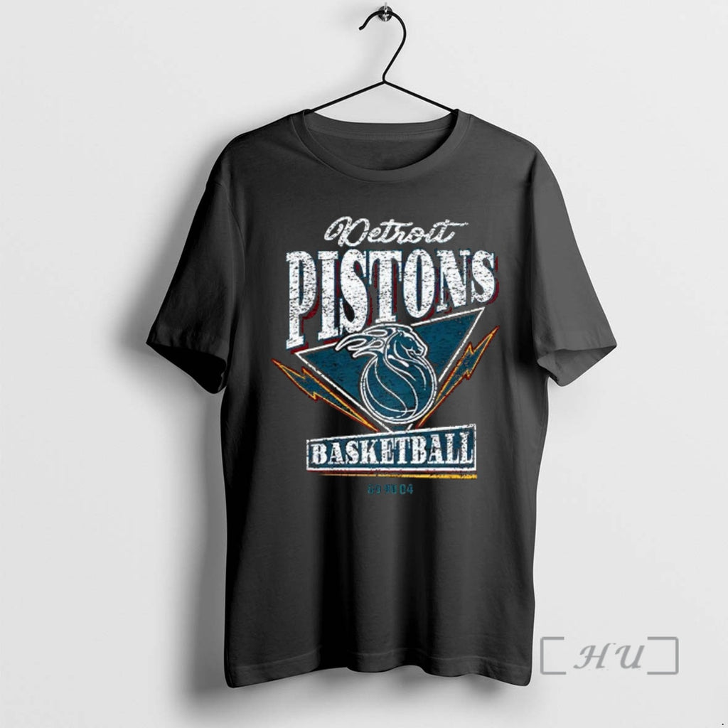 Officials Detroit Pistons Basketball 899004 Triangle Logo Vintage Lighting Graphic T-Shirts, Hoodie, Sweatshirt