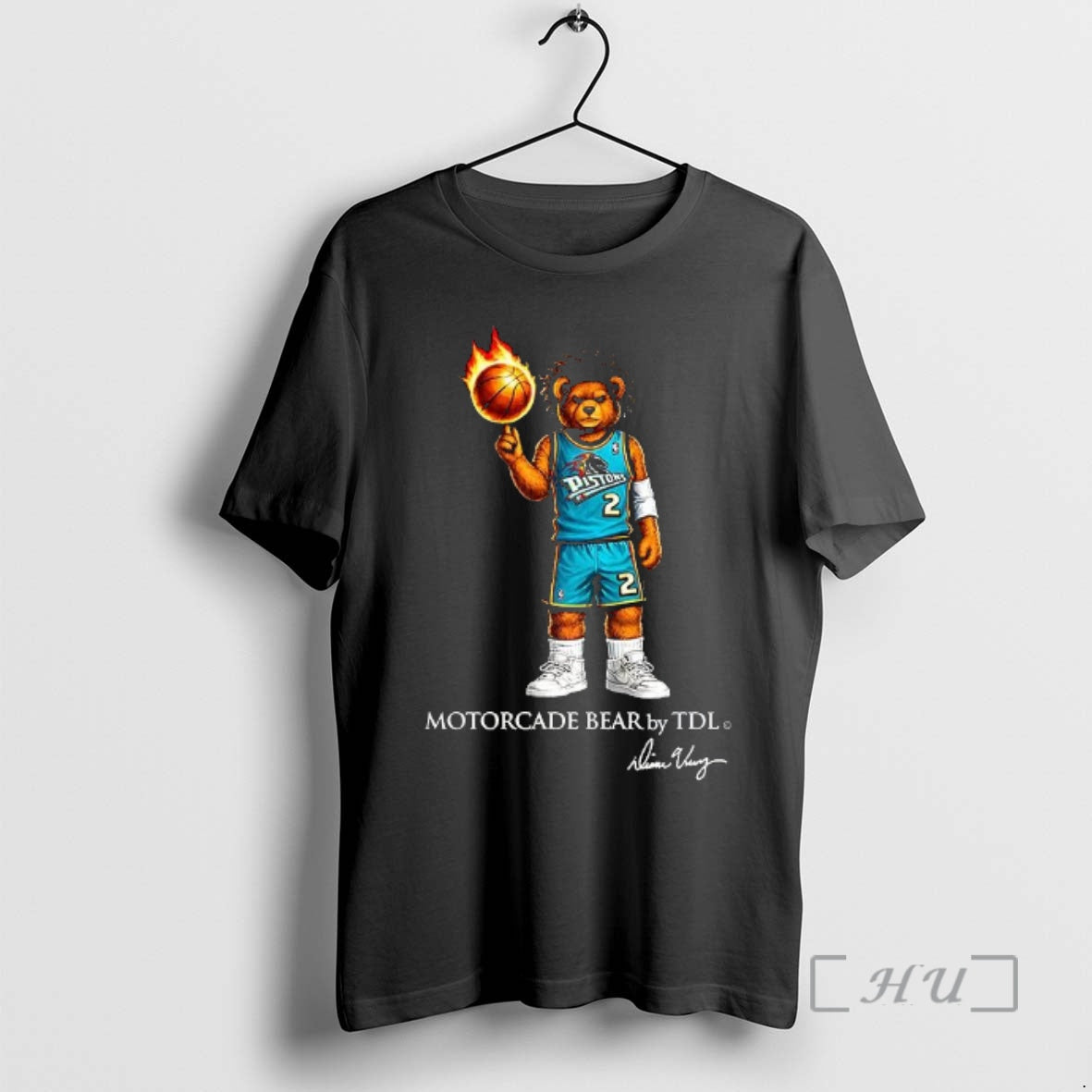Officials Detroit Pistons Basketball Motorcade Bear By Tdl T-Shirts, Hoodie, Sweatshirt | PopFlextees.com