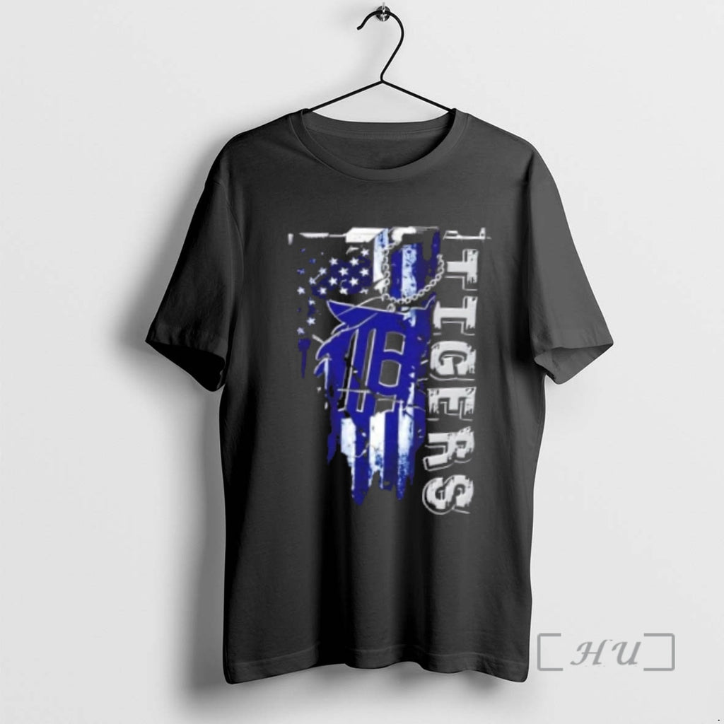 Officials Detroit Tigers Baseball Battle Shattered Usa Flag Rip Design T-Shirts, Hoodie, Sweatshirt | PopFlextees.com