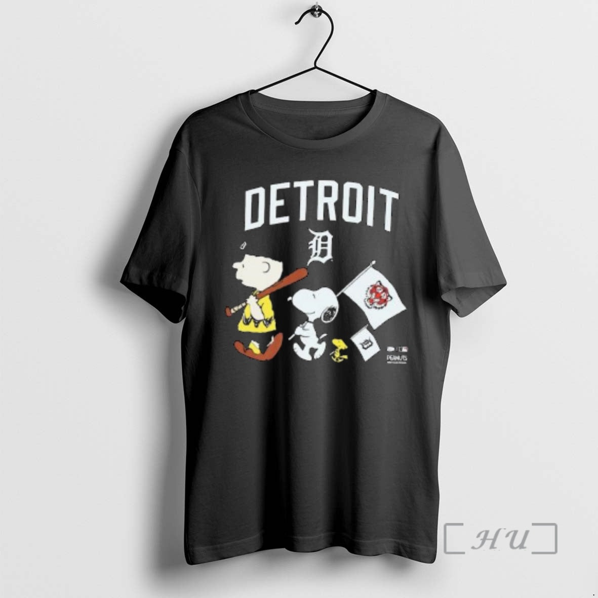 Officials Detroit Tigers Peanuts Flag Circle Black T-Shirts, Hoodie, Sweatshirt | PopFlextees.com