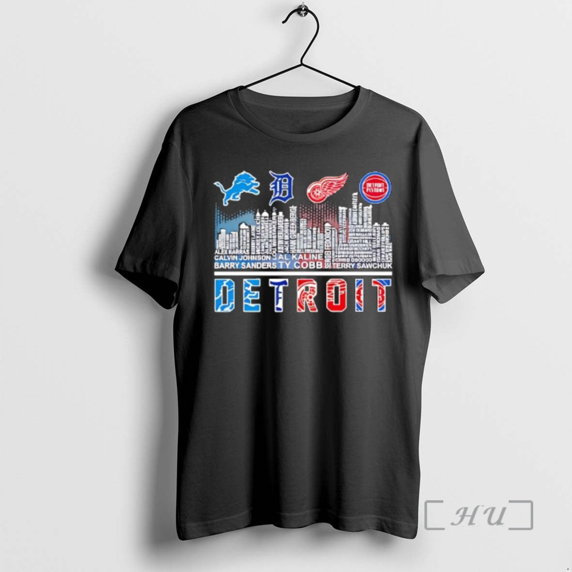 Officials Detroit Sports Lions X Tigers X Red Wings X Pistons Skyline City Teams And T-Shirts, Hoodie, Sweatshirt