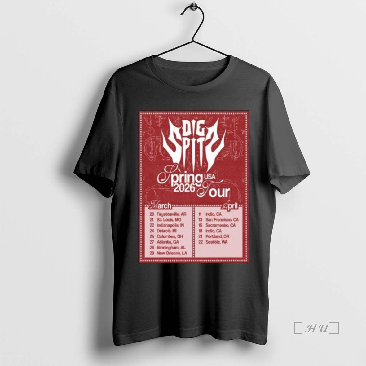 Officials Die Spitz Spring Usa Tour 2026 Long Sleve T-Shirts, Hoodie, Sweatshirt | PopFlextees.com