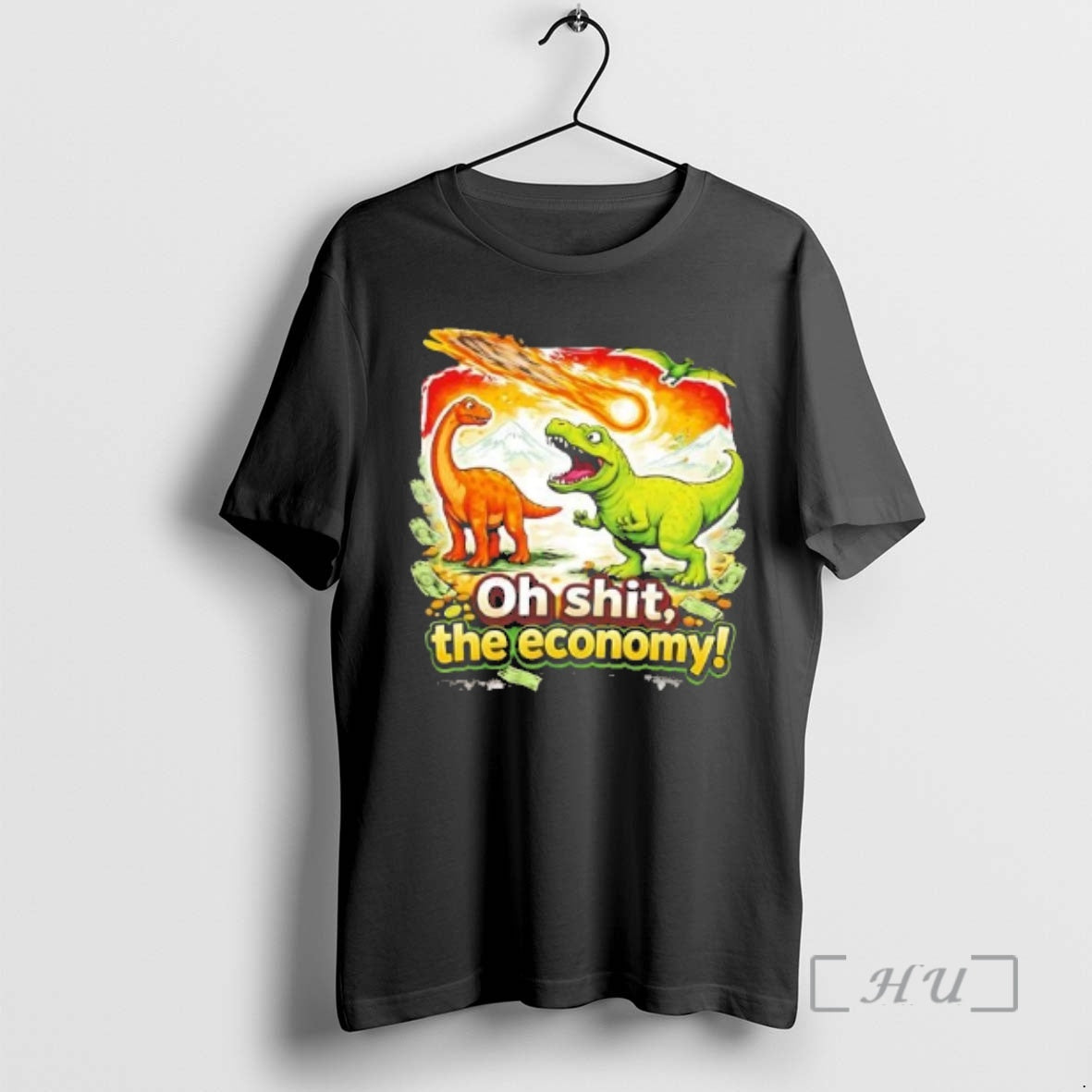 Officials Dinosaur Asteroid Oh Shit Economy T-Shirts, Hoodie, Sweatshirt