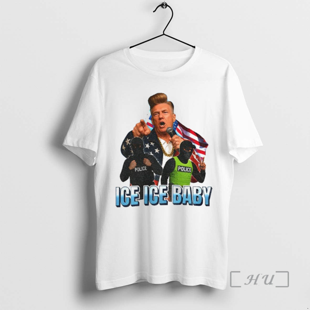 Officials Donald Trump Ice Ice Baby American Flag T-Shirts, Hoodie, Sweatshirt | PopFlextees.com