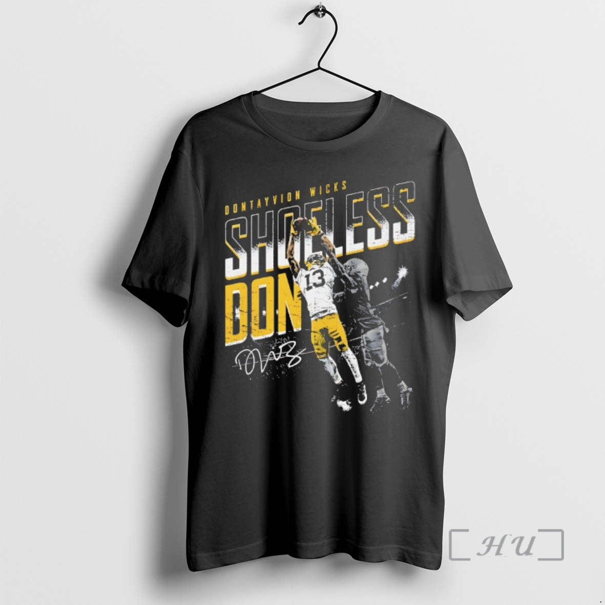 Officials Dontayvion Wicks Green Bay Packers Shoeless Don Catch Signature T-Shirts, Hoodie, Sweatshirt | PopFlextees.com