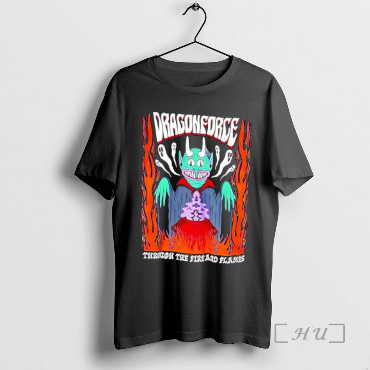 Officials Dragonforce Through The Fire And Flames Goblin Graphic T-Shirts, Hoodie, Sweatshirt | PopFlextees.com