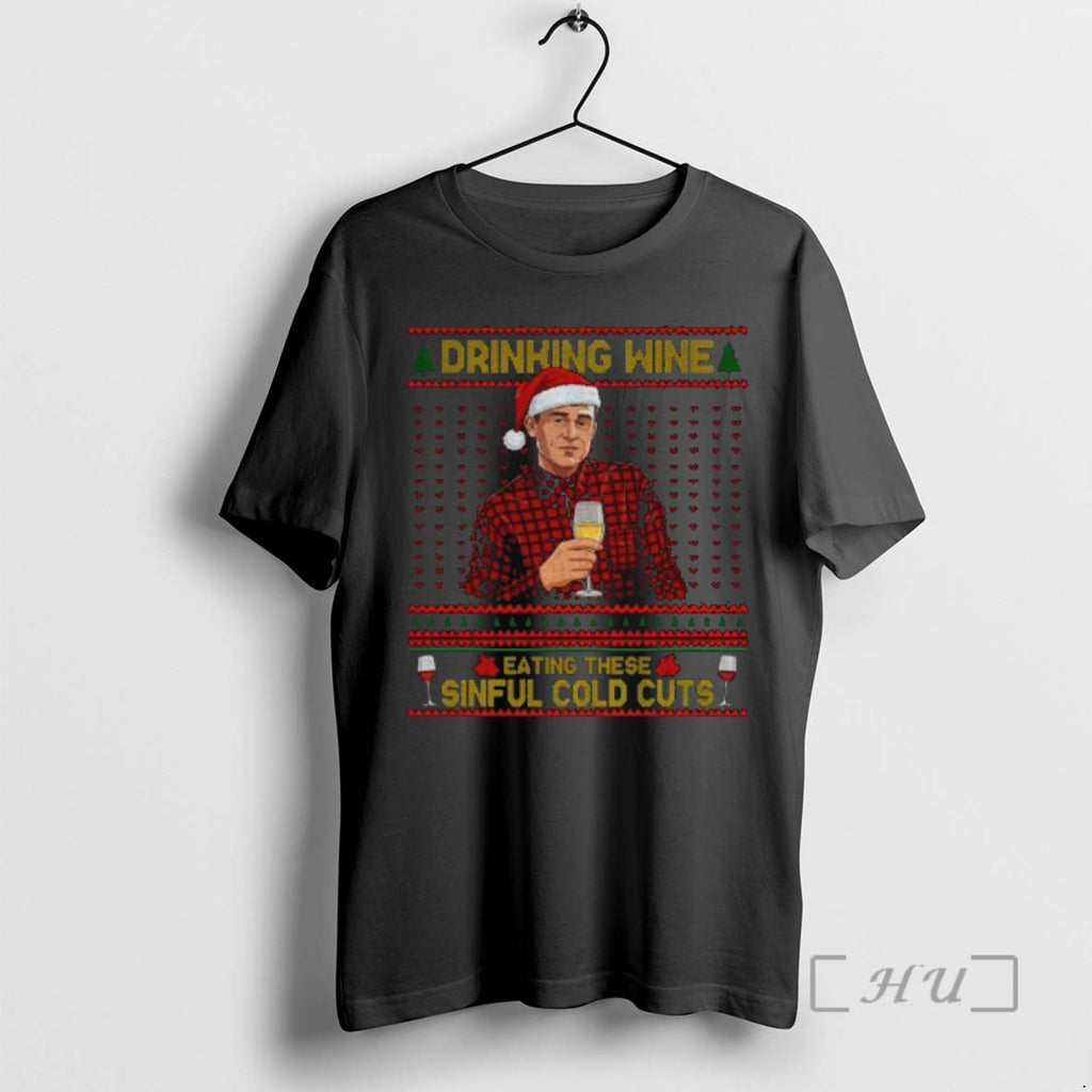 Officials Drinking Wine Sinful Cold Cuts Christmas T-Shirts, Hoodie, Sweatshirt | PopFlextees.com