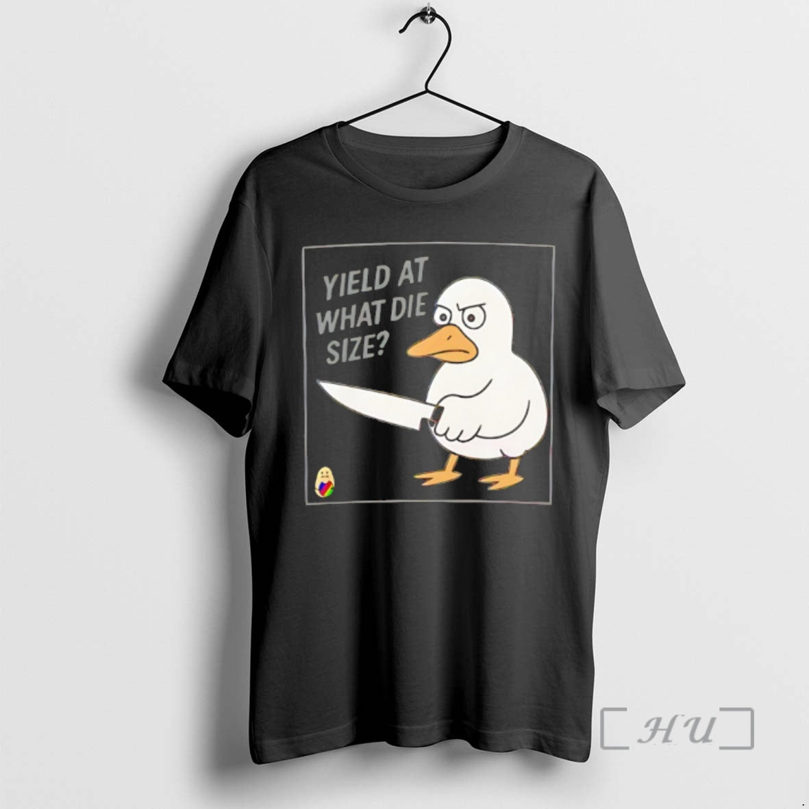 Officials Duck Holding A Knife Yield At What Die Size T-Shirts, Hoodie, Sweatshirt | PopFlextees.com