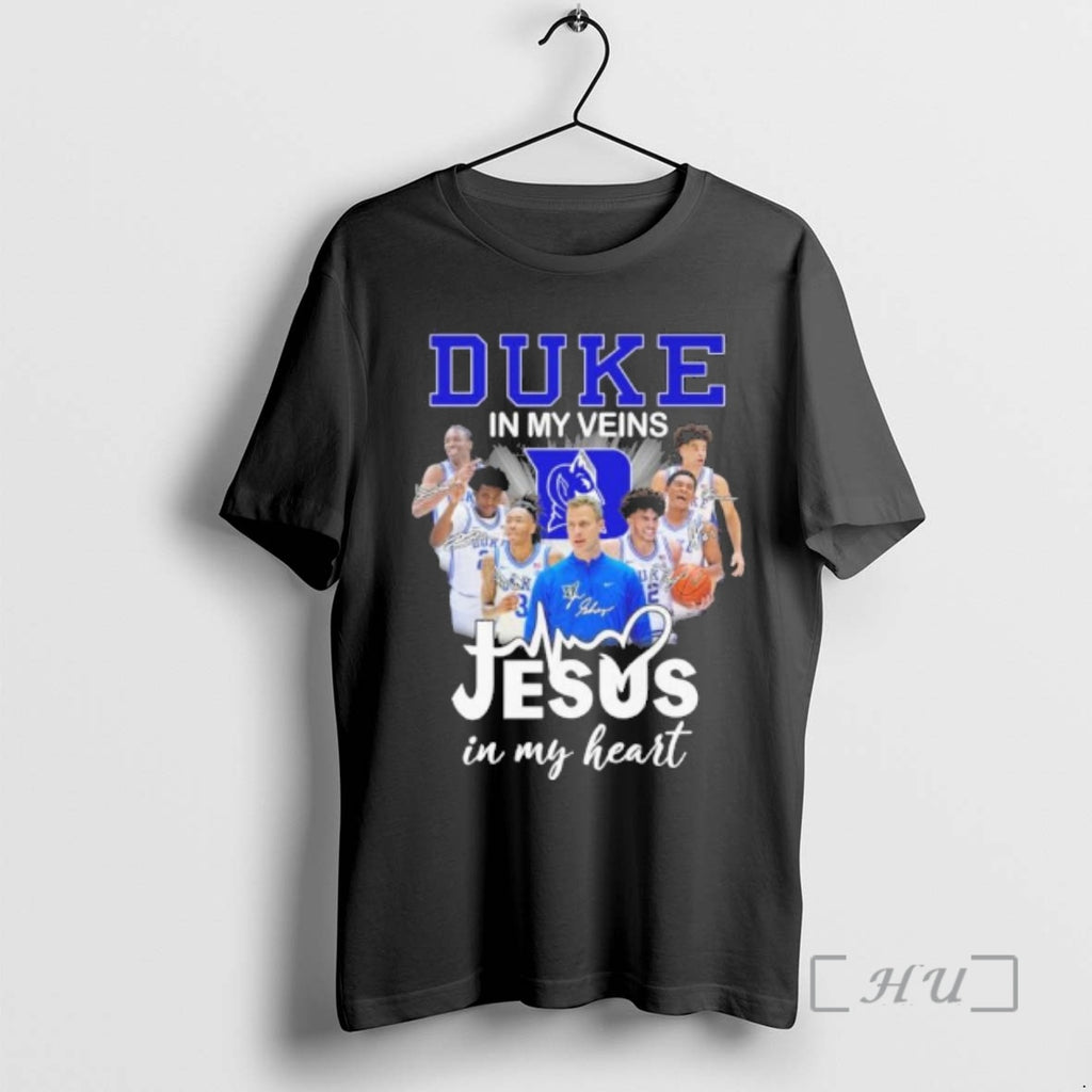Officials Duke Mens Basketball In My Veins Jesus In My Heart Premium T Shirts Sweater Hoodie, Sweatshirt | PopFlextees.com