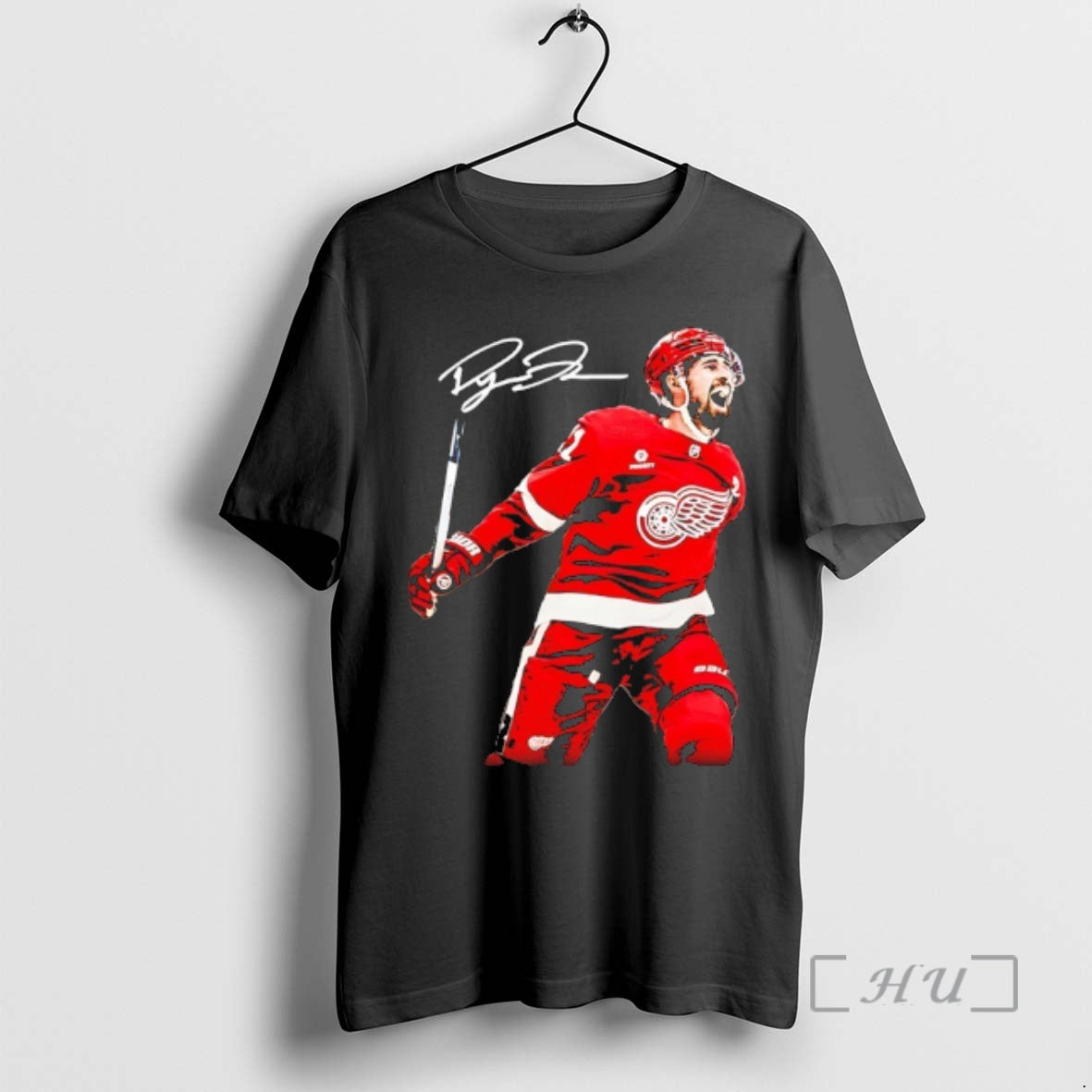 Officials Dylan Larkin Detroit Red Wings Overtime Signature T-Shirts, Hoodie, Sweatshirt | PopFlextees.com