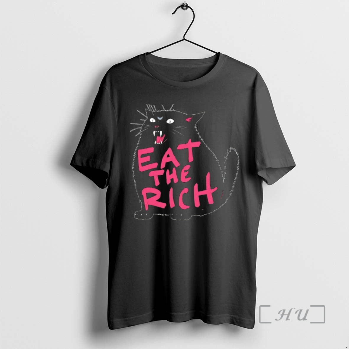 Officials Eat The Rich Black Cat T-Shirts, Hoodie, Sweatshirt | PopFlextees.com