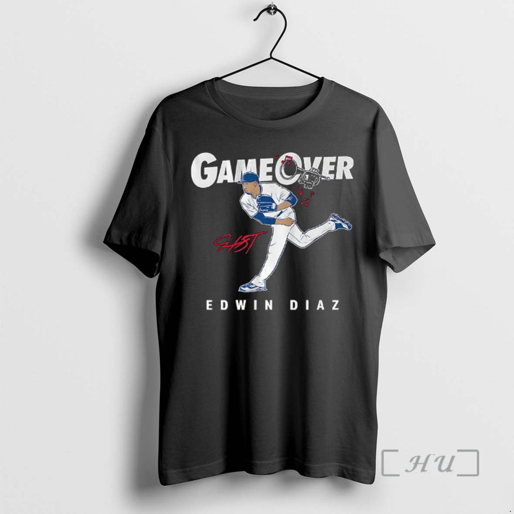 Officials Edwin Diaz Los Angeles Dodgers Baseball Game Over Signature T-Shirts, Hoodie, Sweatshirt | PopFlextees.com