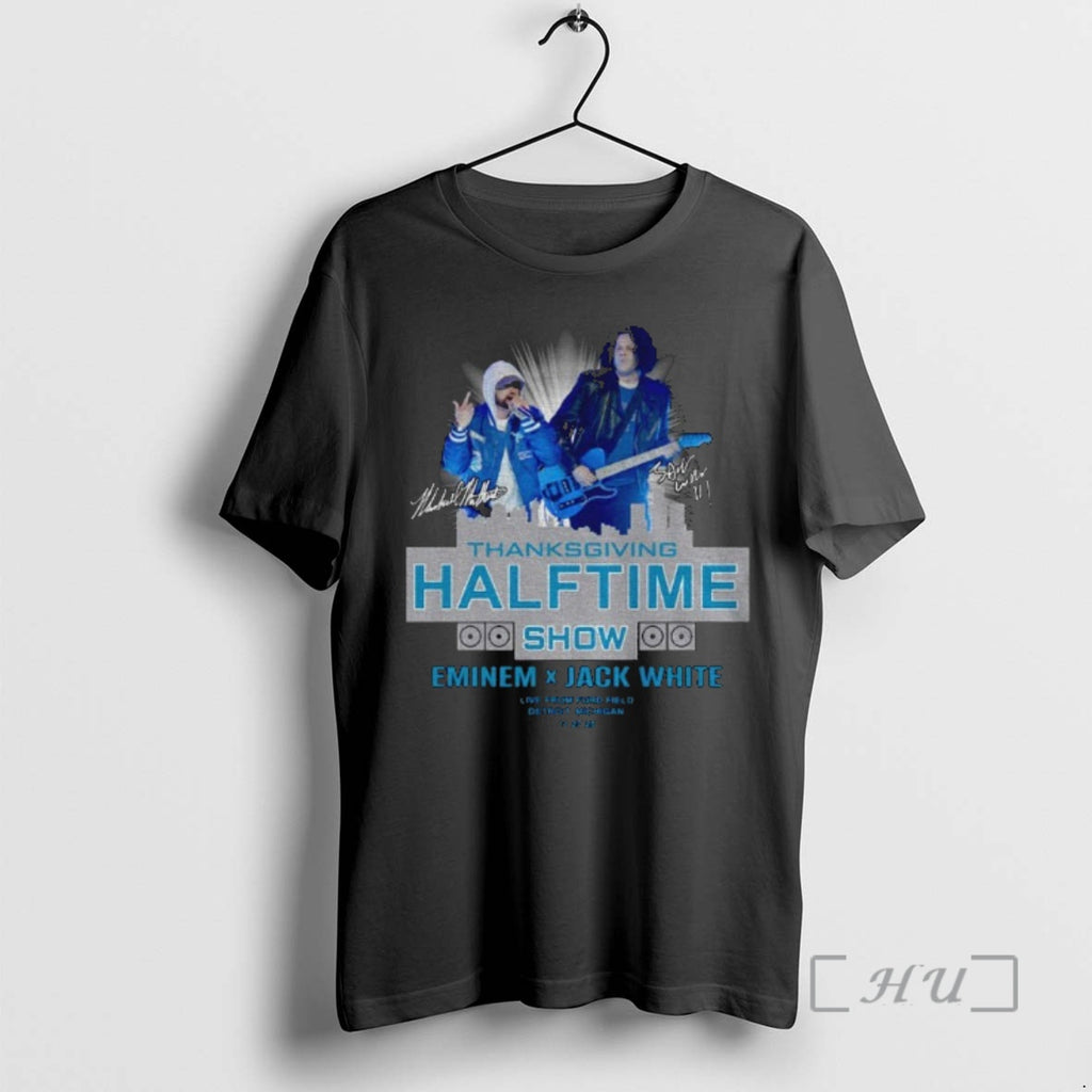 Officials Eminem And Jack White Thanksgiving Halftime Show Live From Ford Field Signatures Premium T-Shirts, Hoodie,...