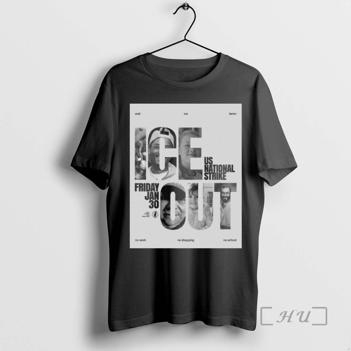 Officials End Ice Terror Ice Out Us National Strike January 30 2026 No Work No T-Shirts, Hoodie, Sweatshirt