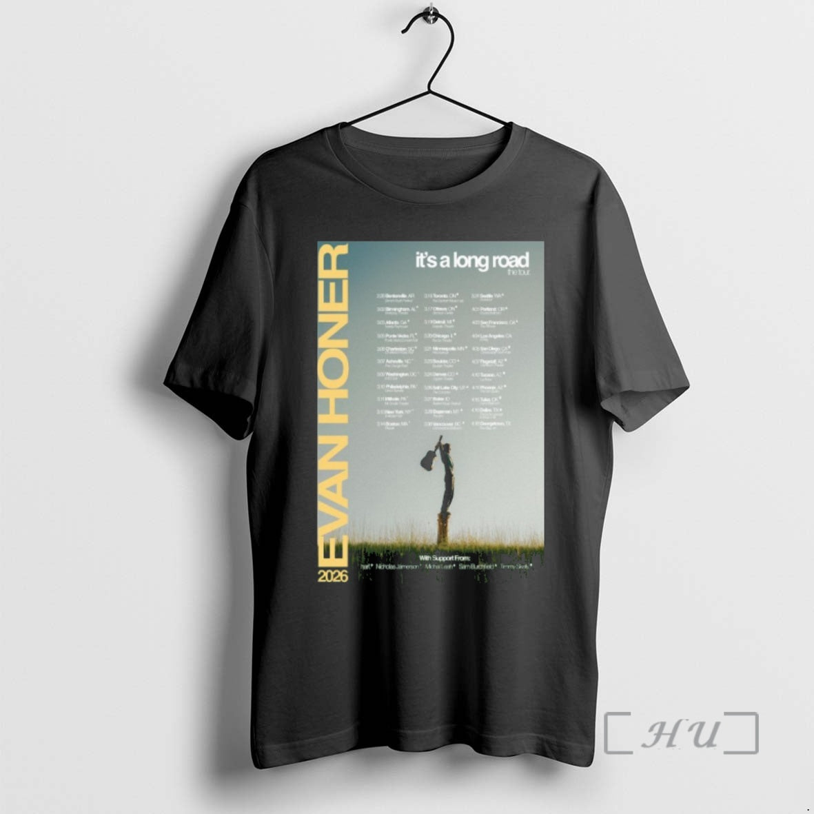 Officials Evan Honer 2026 Its A Long Road Tour T-Shirts, Hoodie, Sweatshirt | PopFlextees.com