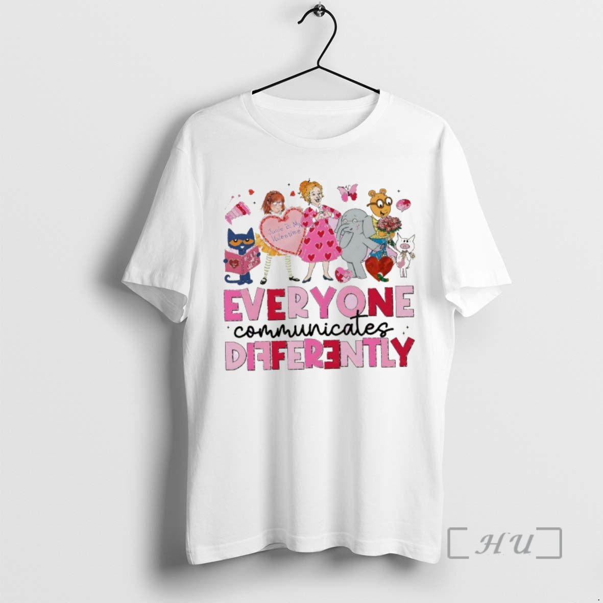 Officials Everyone Communicate Differently Children Book Valentines Day T-Shirts, Hoodie, Sweatshirt | PopFlextees.com