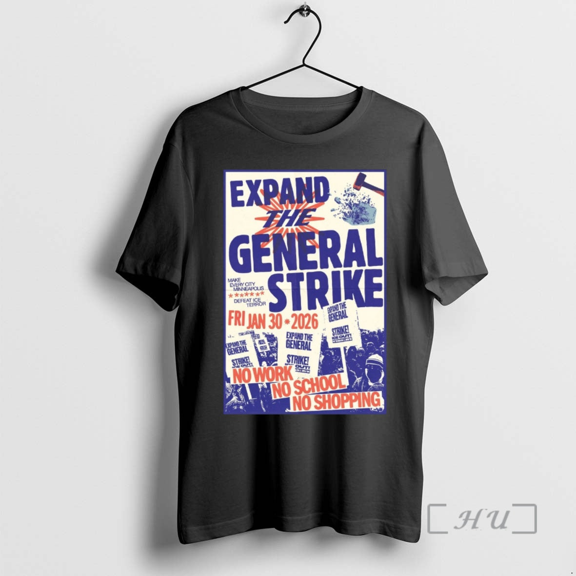 Officials Expand General Strike January 30 2026 No Work No School No Shopping T-Shirts, Hoodie, Sweatshirt