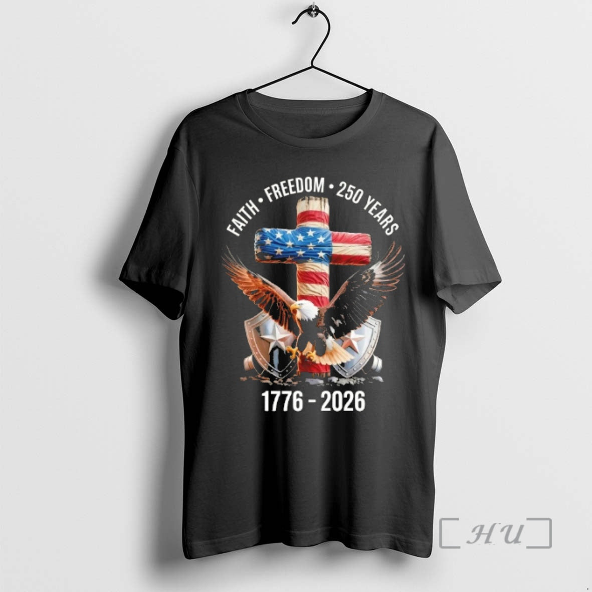 Officials Faith Freedom 250 Years 1776 2026 Eagle And Cross T-Shirts, Hoodie, Sweatshirt | PopFlextees.com