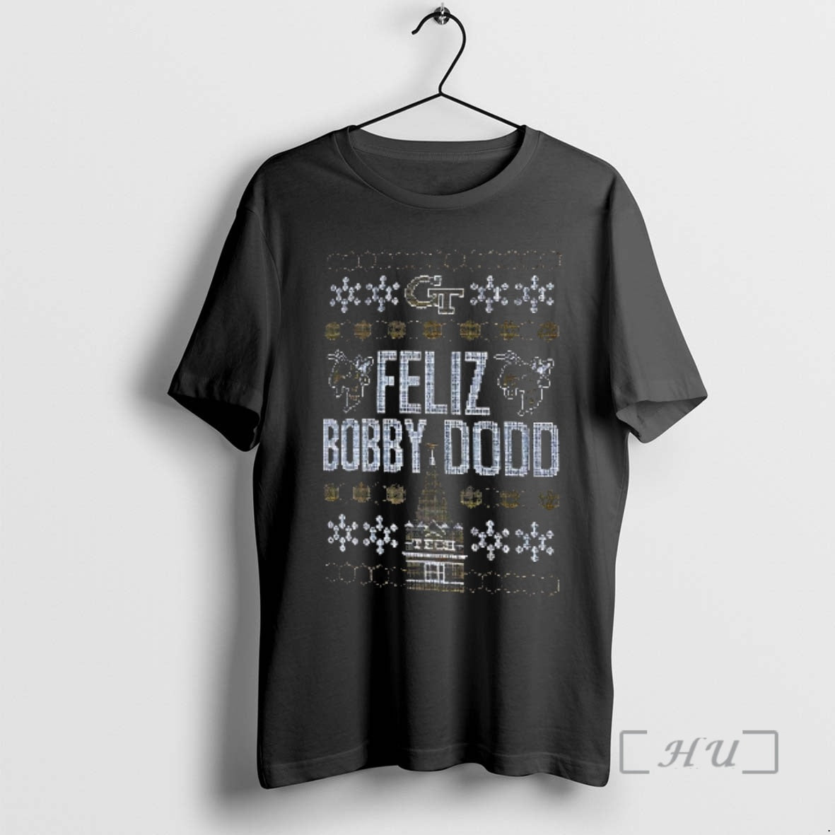 Officials Feliz Bobby Dodd Georgia Tech Yellow Jackets Ugly Christmas T-Shirts, Hoodie, Sweatshirt | PopFlextees.com