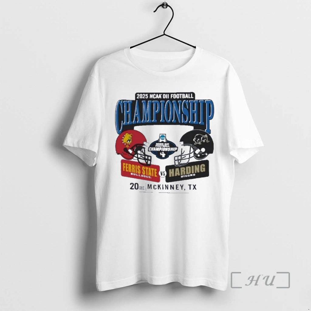 Officials Ferris State Bulldogs At Harding Bisons Dii Football Championship Helmet Matchup Premium T Shirts Hoodie,...