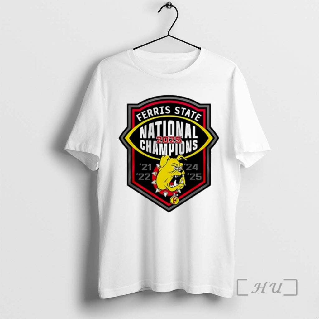 Officials Ferris State Bulldogs Ncaa Division Ii National Champions 2025 Logo Premium T Shirts Sweater Hoodie, Sweatshirt