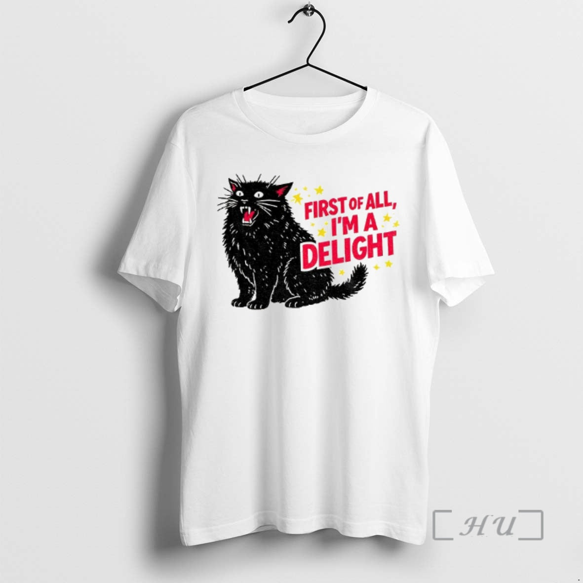 Officials Fierce Black Cat First Of All Im A Delight T-Shirts, Hoodie, Sweatshirt | PopFlextees.com