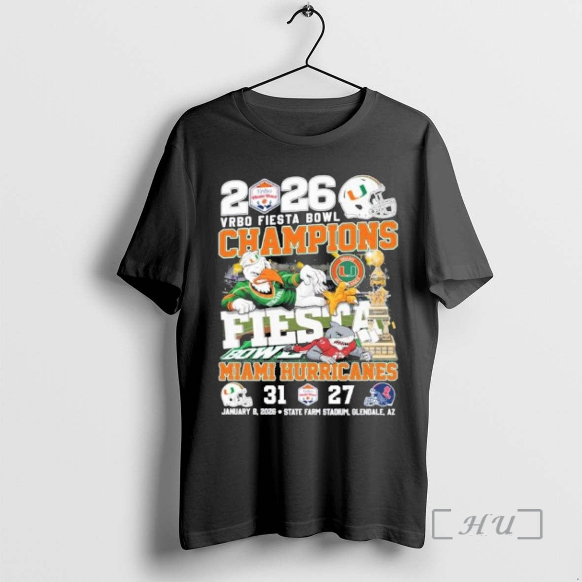 Officials Fiesta Bowl Champions Miami Football Cfp T-Shirts, Hoodie, Sweatshirt | PopFlextees.com