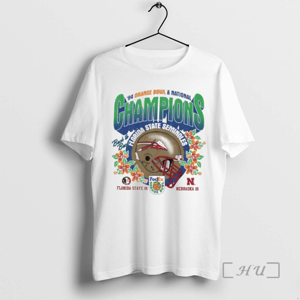 Officials Florida State Seminoles Orange Bowl Champions 94 T-Shirts, Hoodie, Sweatshirt | PopFlextees.com