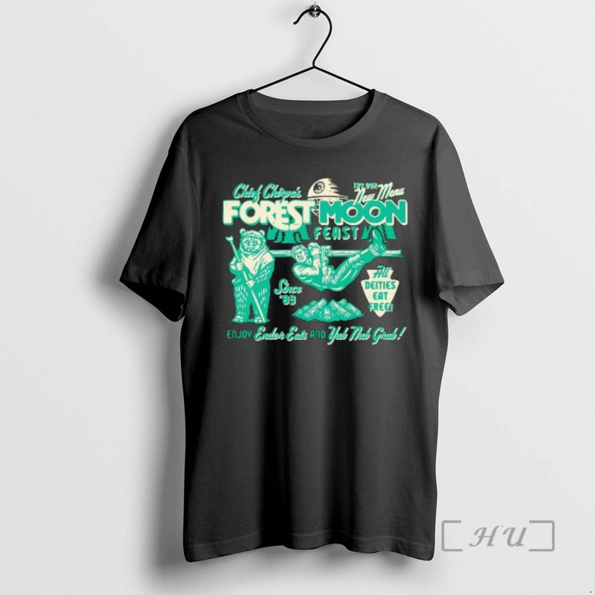 Officials Forest Moon Feast Chief Chirpas Try Our New Menu All Deities Eat Premium T-Shirts, Hoodie, Sweatshirt