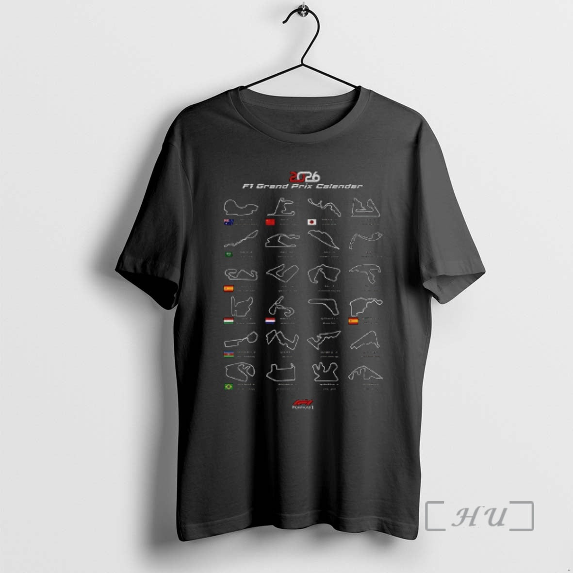 Officials Formula One 2026 Calendar F1 Grand Prix Schedule T-Shirts, Hoodie, Sweatshirt | PopFlextees.com