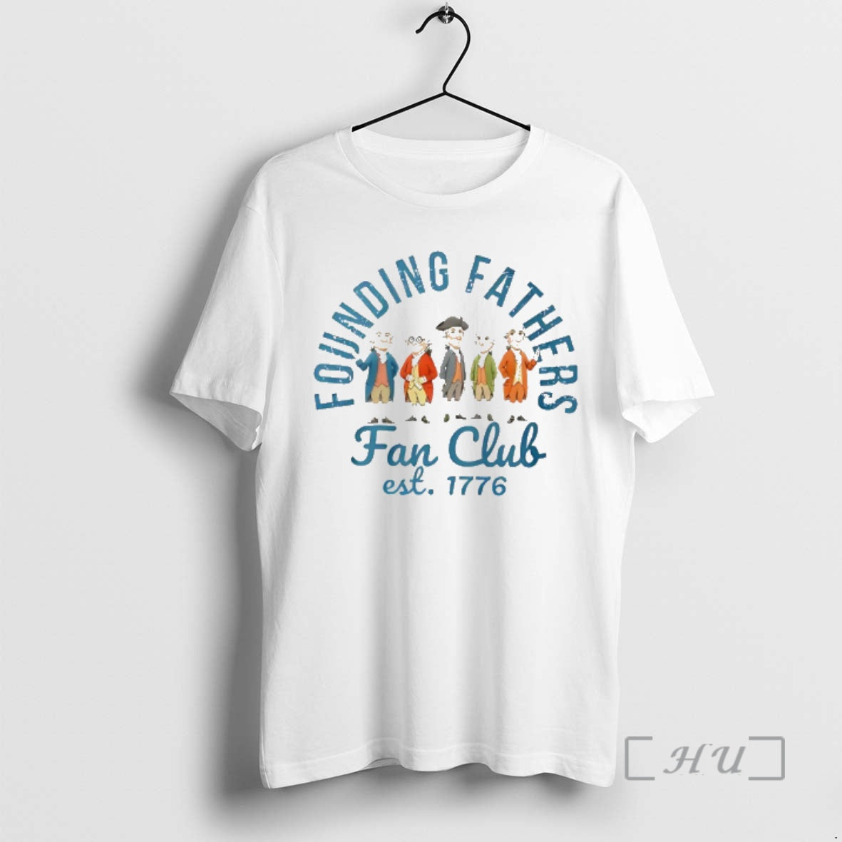 Officials Founding Fathers Fan Club Est 1776 Cartoon T-Shirts, Hoodie, Sweatshirt | PopFlextees.com