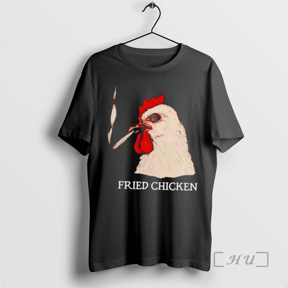 Officials Fried Chicken Smoking Rooster Head Hand Drawn Sketch Graphic T-Shirts, Hoodie, Sweatshirt | PopFlextees.com