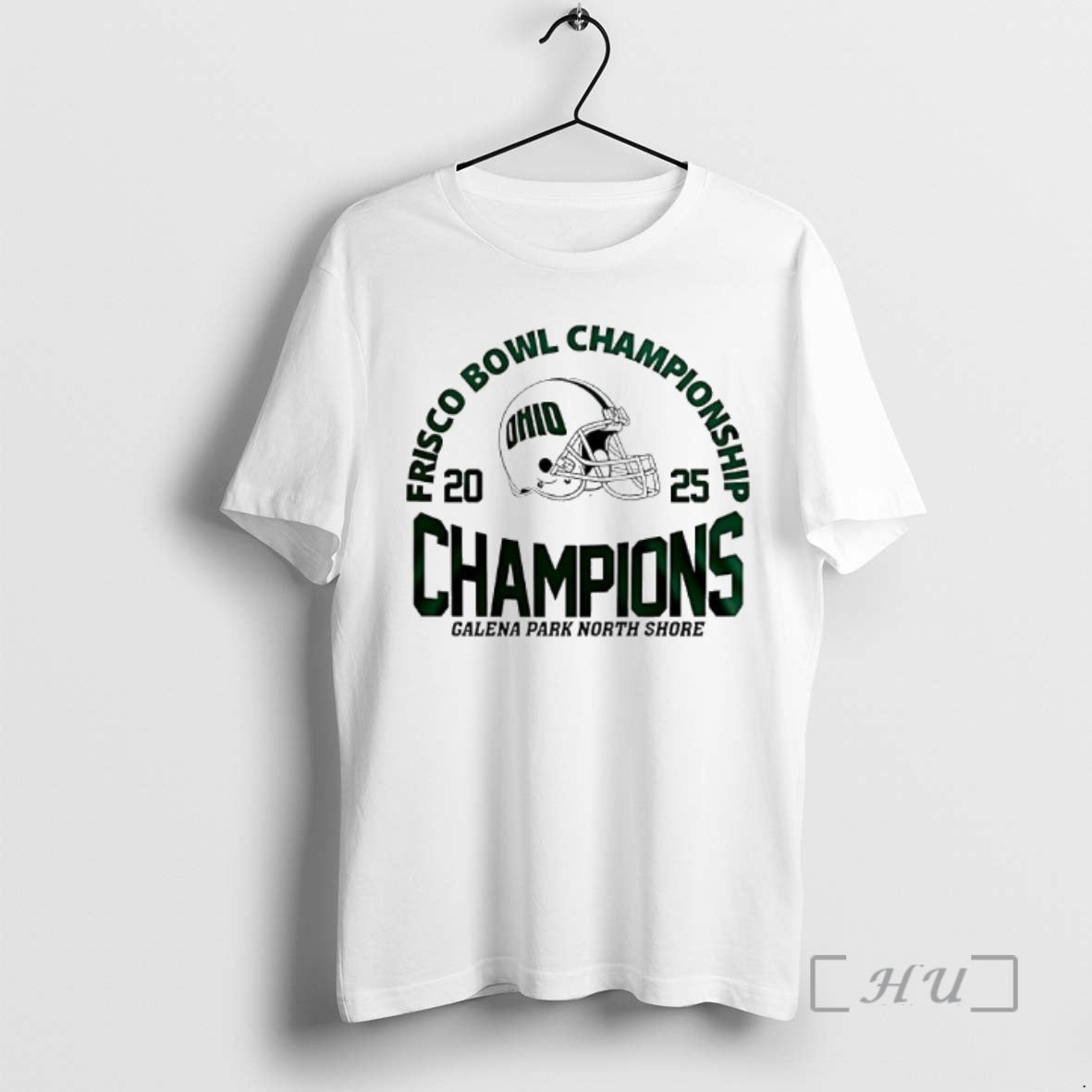 Officials Frisco Bowl Champions Ohio Bobcats Galena Park North Shore 2025 Helmet Premium T Shirts Hoodie, Sweatshirt