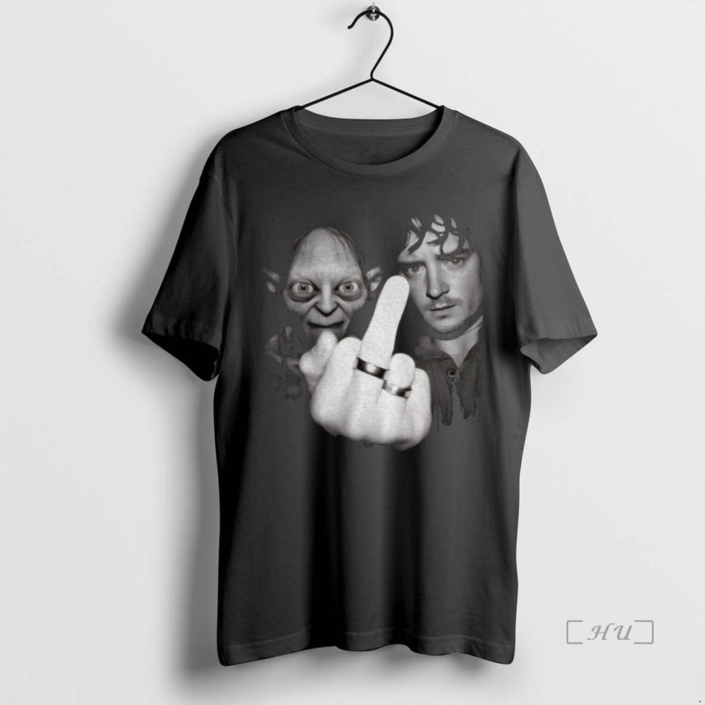 Officials Frodo Baggins Gollum Middle Finger Together Vintage T-Shirts, Hoodie, Sweatshirt | PopFlextees.com