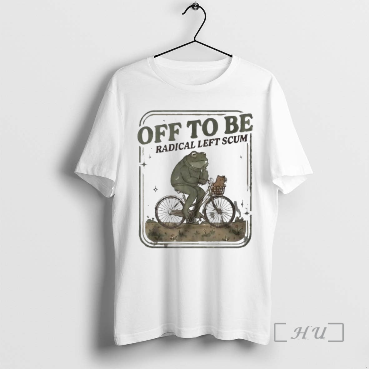 Officials Frog Bicycle Meme Off To Be Radical Left Scum Graphic Premium T Shirts Sweater Hoodie, Sweatshirt | PopFlextees.com