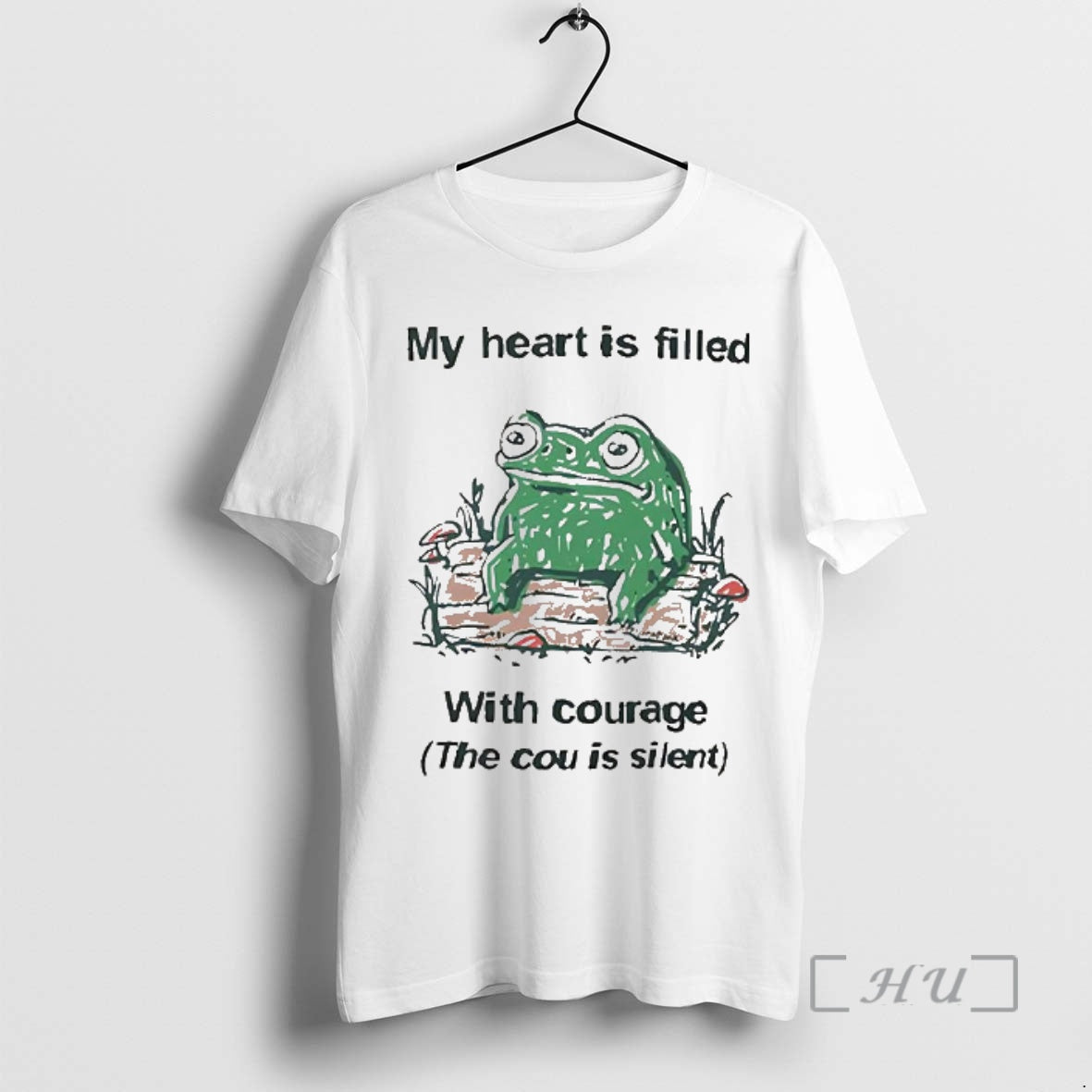Officials Frog My Heart Is Filled Courage Cou Is Silent Sketch T-Shirts, Hoodie, Sweatshirt