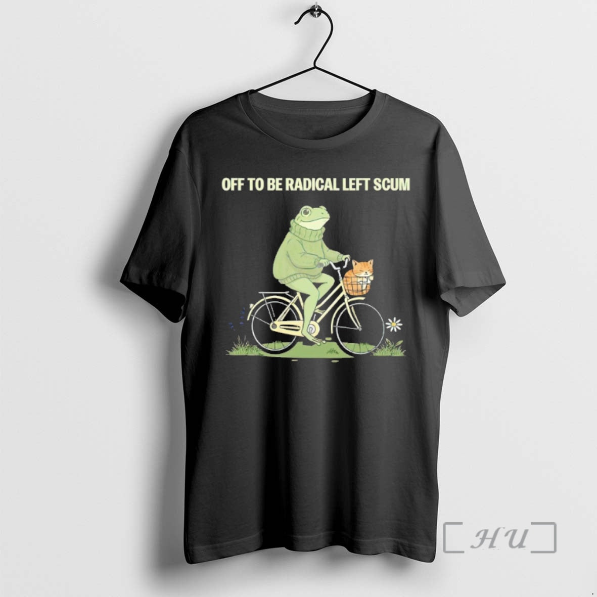 Officials Frog Riding Bike With Cat Off To Be Radical Left Scum Premium T Shirts Hoodie, Sweatshirt | PopFlextees.com